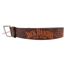 Load image into Gallery viewer, Vintage Jack Daniels Embossed Leather Belt - 35&quot;-38&quot;