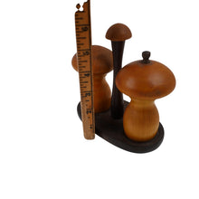 Load image into Gallery viewer, Vintage 60s/70s  Wooden Mushroom Pepper Grinder and Salt Shaker Set - OS