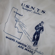 Load image into Gallery viewer, Vintage USNTS US Navy Fightin Blue Jackets Graphic Satin Jacket - XXL