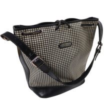 Load image into Gallery viewer, Vintage Ralph Lauren PCV Hounds Tooth Draw String Purse - OS