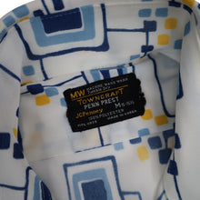 Load image into Gallery viewer, Vintage 70s JC Penny Towncraft Polyester Allover Design Button Down Shirt - M