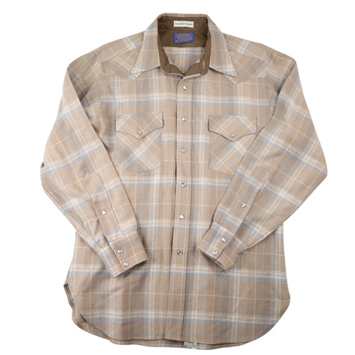 Vintage Pendleton High Grade Westerwear Pearl Snap Wool Flannel Shirt - L