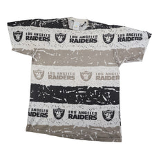 Load image into Gallery viewer, Vintage Los Angeles Raiders All Over Print Graphic T Shirt - M