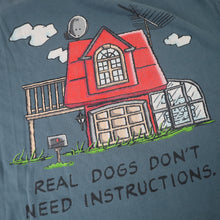Load image into Gallery viewer, Vintage Peanuts Snoopy "Real Dogs Don't Need Instructions" Graphic T Shirt - XL