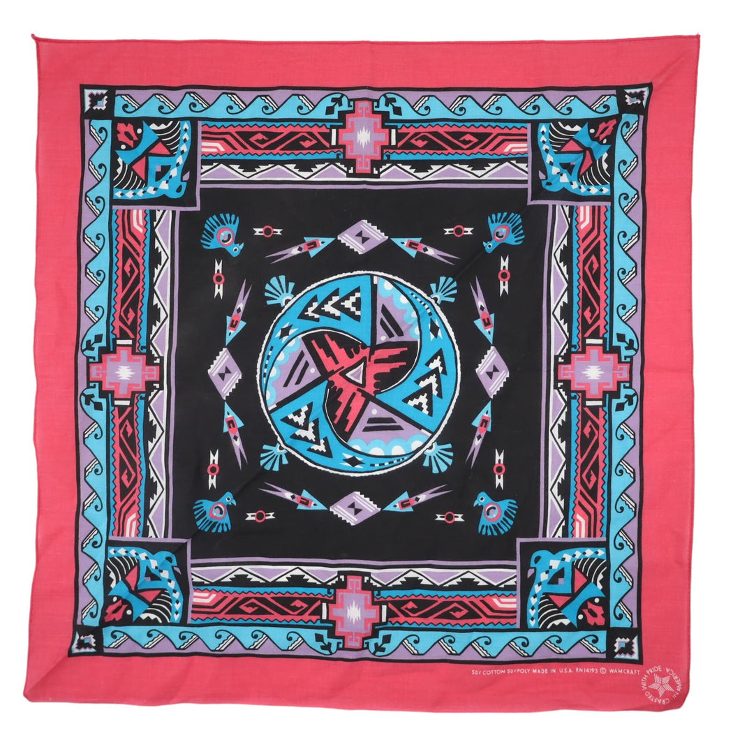 Vintage Wamcraft Southwestern Aztec Bandana - OS