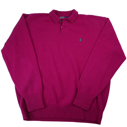 Vintage Polo Ralph Lauren Lambs Wool Polo Sweater - XL