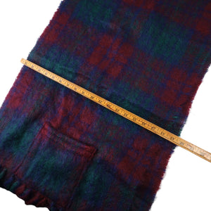 True Vintage Creagaran Large Mohair Plaid Scarf - OS