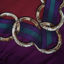 Load image into Gallery viewer, Gucci Silk Repeat Ring Ribbon Scarf - 34&quot;