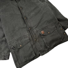 Load image into Gallery viewer, Vintage Carhartt C52 MOS Moss Green Blanket Lined Canvas Duster Jacket - XL