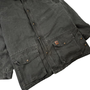 Vintage Carhartt C52 MOS Moss Green Blanket Lined Canvas Duster Jacket - XL
