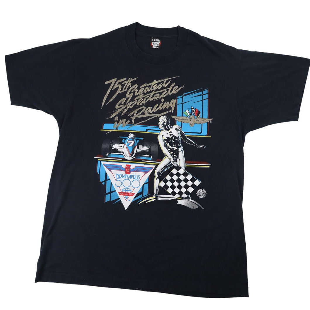 Vintage 75th Indianapolis Indy 500 Graphic T Shirt - XL