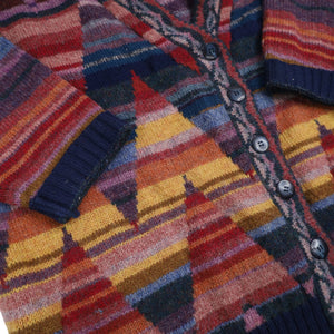 Vintage Eddie Bauer Geometric Pattern Wool Cardigan Sweater - XL