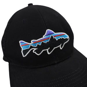 Patagonia Fitz Roy Trout Logo Mesh Trucker Hat - OS