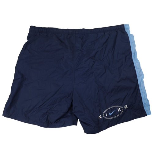 Vintage 90s Nike Spellout Swim Trunks - L