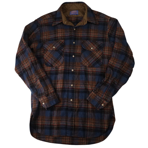 True Vintage Pendleton Virgin Wool Plaid Flannel Shirt - M