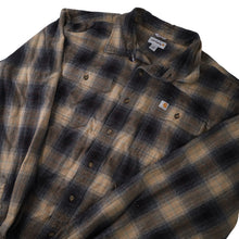Load image into Gallery viewer, Carhartt Shadow Plaid Flannel Button Up Shirt - 2XLT