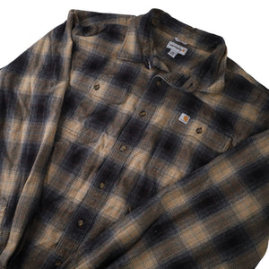 Carhartt Shadow Plaid Flannel Button Up Shirt - 2XLT