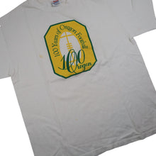Load image into Gallery viewer, Vintage 90s University of Oregon 100 Year Football Anniversary Graphic T Shirt
