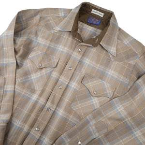 Vintage Pendleton High Grade Westerwear Pearl Snap Wool Flannel Shirt - L