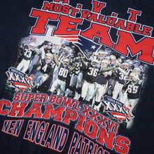 Load image into Gallery viewer, Vintage Y2k New England Patriots Superbowl Champions Graphic T Shirt - XL