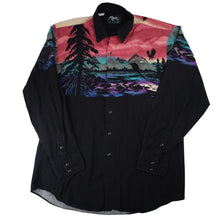 Load image into Gallery viewer, Vintage Ropers Pastel Nature Scene Button Up Western Shirt - XL