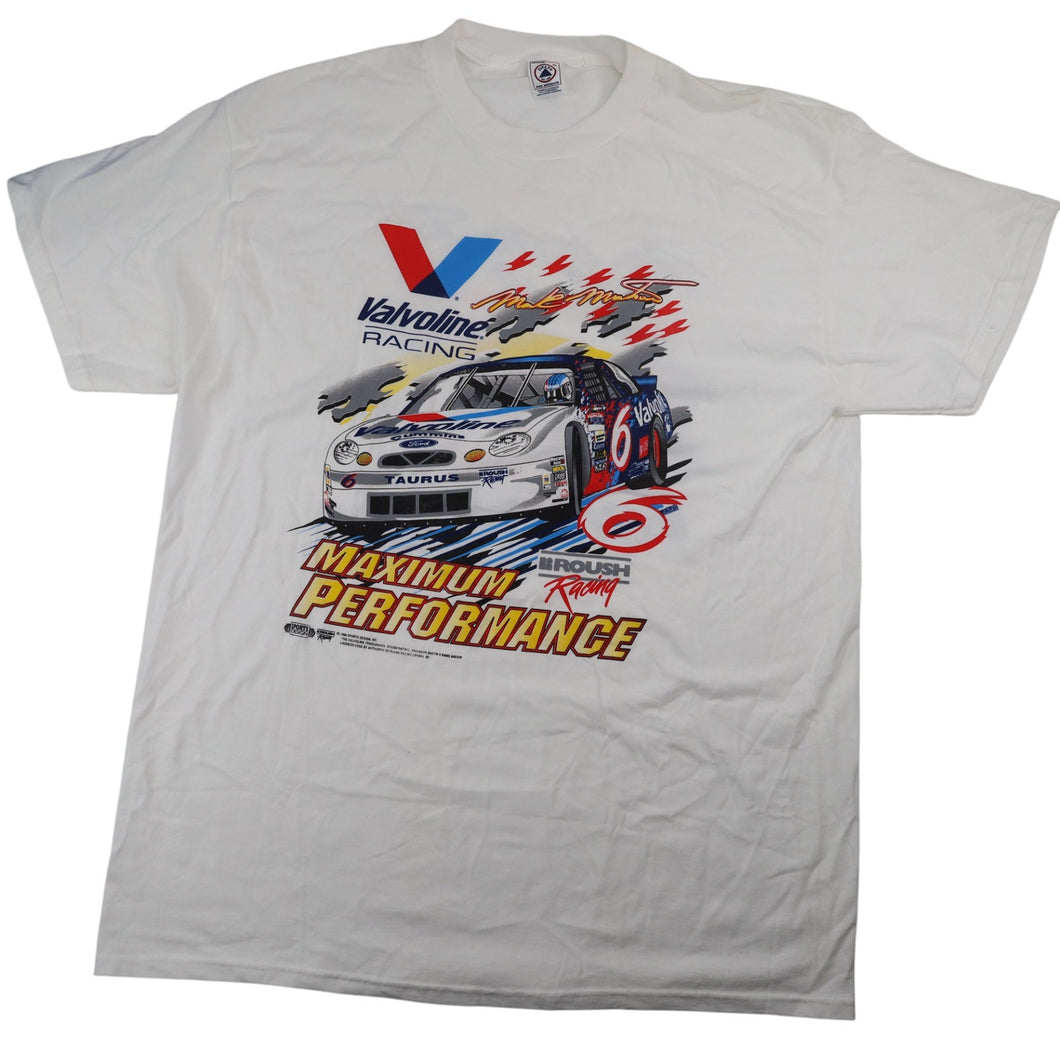 Vintage 1998 Nascar Mark Martin Valvoline Racing Graphic T Shirt - XL
