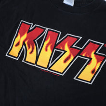 Load image into Gallery viewer, Vintage Y2k Kiss Spellout Flame Graphic Band T Shirt - M