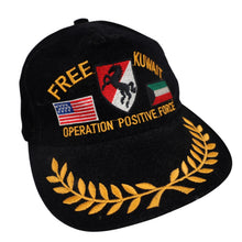 Load image into Gallery viewer, Vintage Velvet Military Free Kuwait Operation Positive Force Hat - OS