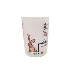 Vintage 60s Frosted "Say When" Graphic 4oz Shot Glass - 4oz