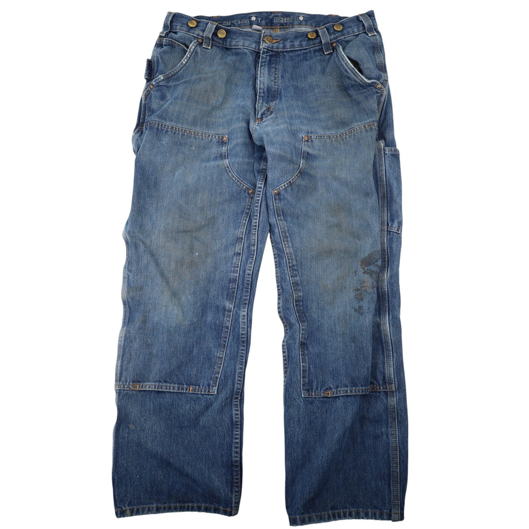 Vintage Distressed Carhartt Double Knee Denim Jeans - 36