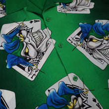 Load image into Gallery viewer, Vintage Y2k DC Clothing Polyester Joker Card Button Up Shirt - XL