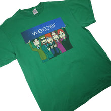 Load image into Gallery viewer, Vintage Y2k Weezer Cartoon Group Photo Band Tee - L