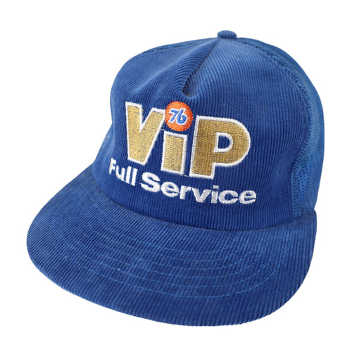 Vintage 76 Gas Station VIP Spellout Corduroy Snapback Hat - OS
