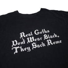 Load image into Gallery viewer, Vintage Y2k Real Goths Sack Rome Slogan T Shirt - L