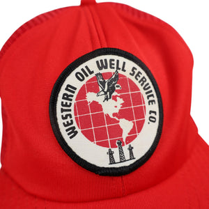 Vintage Western Oil Wells Service Co. Patch Mesh Trucker Hat - OS