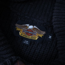 Load image into Gallery viewer, Vintage Harley Davidson Knit Spellout Cowl Sweater - WMNS M