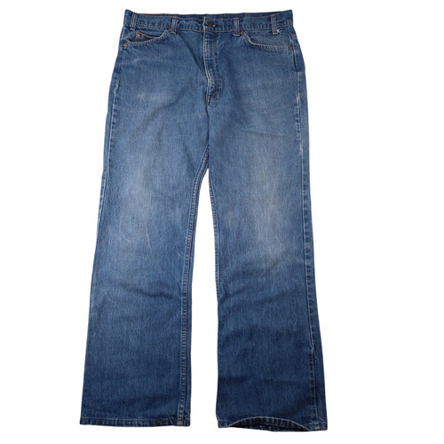 Vintage 70s Levis 20517 Orange Flared Boot Cut Denim Jeans - 38