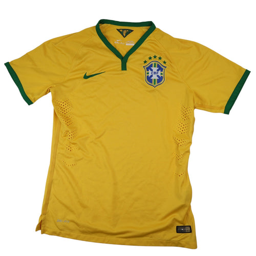 2014 Authentic Nike CBF Brazil Soccer Jersey - M