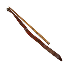 Load image into Gallery viewer, True Vintage 70s Brass Arrow Head Belt Buckle and Embossed Belt - 36&quot;-38&quot;