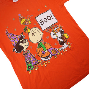 Vintage Peanuts Cartoon Halloween Graphic T Shirt - L