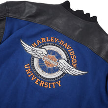 Load image into Gallery viewer, Vintage Harley Davidson University Big Logo Embroidered Letterman Jacket - 3XL