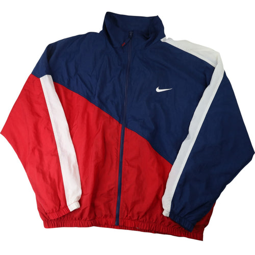 Vintage 90s Nike Big Back Swoosh Colorblock Windbreaker Jacket - XL