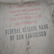 Load image into Gallery viewer, Vintage Federal Reserve Bank of San Francisco Money Bag - OS