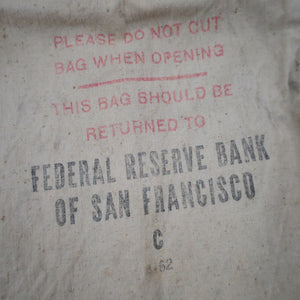 Vintage Federal Reserve Bank of San Francisco Money Bag - OS