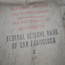 Load image into Gallery viewer, Vintage Federal Reserve Bank of San Francisco Money Bag - OS