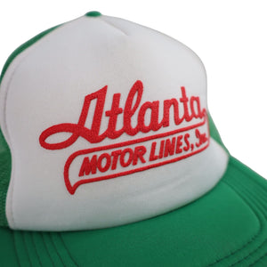 Vintage Atlanta Motor Lines Inc Mesh Foam Puffy Graphic Trucker Hat - OS