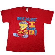 Load image into Gallery viewer, Vintage 90s Looney Tunes Tough Tweety Bird Glitter Graphic T Shirt - L