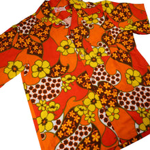 Load image into Gallery viewer, True Vintage Sears Hawaiian Fashions Bark Cloth Floral Shirt - L
