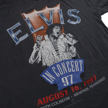 Load image into Gallery viewer, Distressed Vintage 1997 Elvis in Concert Band Tee - L