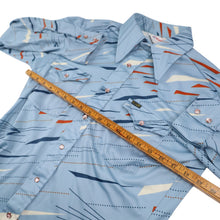 Load image into Gallery viewer, Vintage Wrangler MCM Design Polyester Pearl Snap Shirt - M
